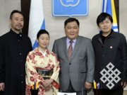 Japanese musicians met with Head of Tuva